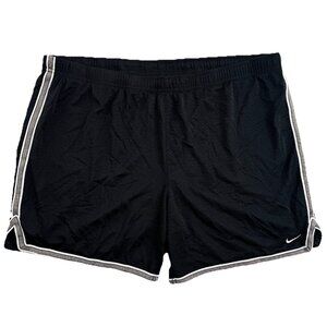 Vtg Nike Men’s XL Striped Travis Scott Mini Swoosh Above Knee Basketball Shorts